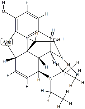 6,7-Didehydro-8β-diethylamino-4,5α-epoxy-17-methylmorphinan-3-ol 结构式