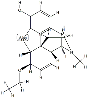 7,8-Didehydro-4,5α-epoxy-6β-ethoxy-17-methylmorphinan-3-ol Structure