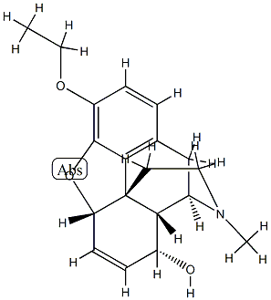 6,7-Didehydro-4,5α-epoxy-3-ethoxy-17-methylmorphinan-8α-ol 结构式