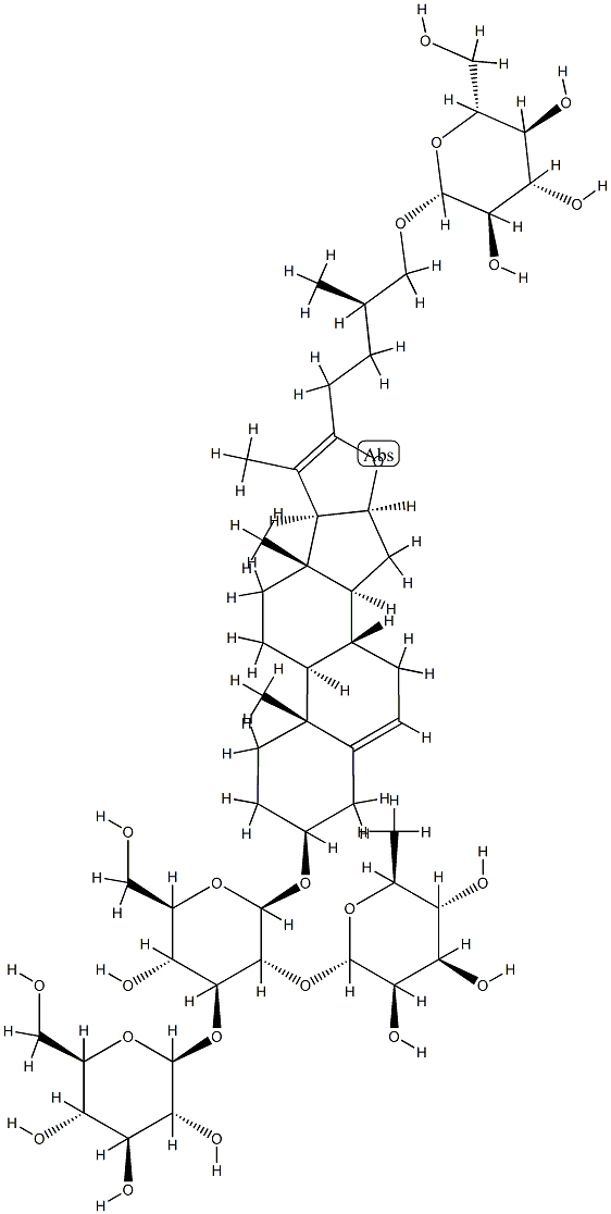 伪原纤细薯蓣皂苷, 637349-03-2, 结构式