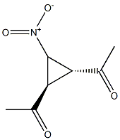Ethanone, 1,1-[(1R,2R)-3-nitro-1,2-cyclopropanediyl]bis-, rel- (9CI) Structure