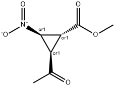 Cyclopropanecarboxylic acid, 2-acetyl-3-nitro-, methyl ester, (1R,2R,3R)-rel- 结构式