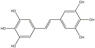 5,5'-(1E)-1,2-Ethenediylbis-1,2,3-benzenetriol Struktur