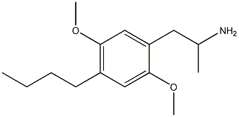 2,5-ジメトキシ-4-ブチル-α-メチルベンゼンエタンアミン 化学構造式