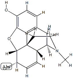 6α-Chloro-7,8-didehydro-4,5α-epoxy-17-methylmorphinan-3-ol 结构式