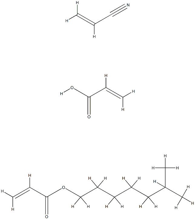 2-丙烯酸与2丙烯酸异辛酯和2-丙烯腈的聚合物 结构式
