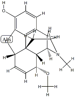 6,7-Didehydro-4,5α-epoxy-8α-methoxy-17-methylmorphinan-3-ol Struktur