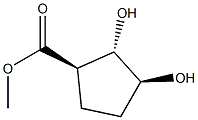 Cyclopentanecarboxylic acid, 2,3-dihydroxy-, methyl ester, (1-alpha-,2-ba-,3-alpha-)- (9CI) Struktur