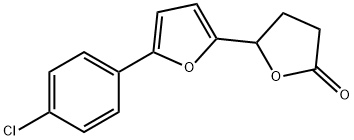 5-(5-(4-chlorophenyl-2-furanyl))dihydro-2(3H)-furanone Structure
