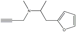 N,α-Dimethyl-N-(2-propynyl)-2-furanethanamine Structure