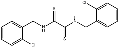 N,N'-ビス(o-クロロベンジル)エタンビスチオアミド 化学構造式