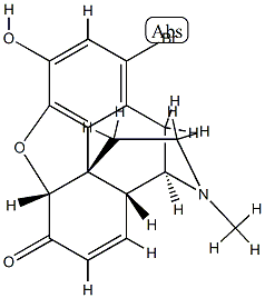 1-Bromo-7,8-didehydro-4,5α-epoxy-3-hydroxy-17-methylmorphinan-6-one Struktur