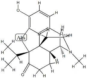 4,5α-Epoxy-3-hydroxy-5β-isopropyl-17-methylmorphinan-6-one Struktur
