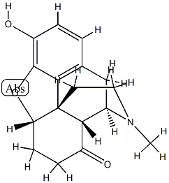 4,5α-Epoxy-3-hydroxy-17-methylmorphinan-8-one Struktur