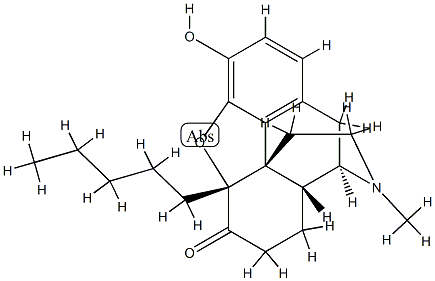 4,5α-Epoxy-3-hydroxy-17-methyl-5β-pentylmorphinan-6-one Structure