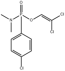 P-(4-クロロフェニル)-N,N-ジメチルホスホンアミド酸2,2-ジクロロビニル 化学構造式