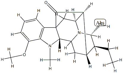 21α-Hydroxy-12-methoxyajmalan-17-one Struktur