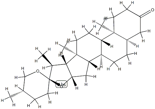 (25S)-5β-Spirostan-3-one,639-96-3,结构式