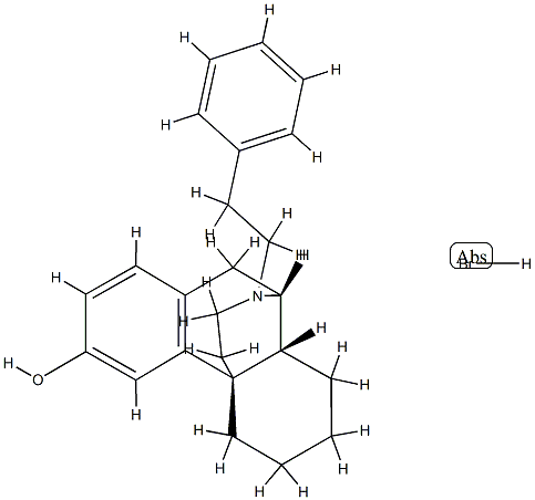 17-(2-フェニルエチル)モルフィナン-3-オール·臭化水素酸塩 化学構造式