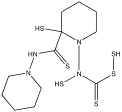 ビス(1-ピペリジルチオカルバモイル)ペルテトラスルフィド 化学構造式
