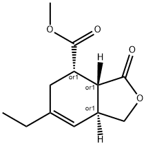 4-Isobenzofurancarboxylicacid,6-ethyl-1,3,3a,4,5,7a-hexahydro-3-oxo-,methylester,(3aR,4S,7aS)-rel-(9CI) Structure