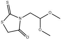 3-(2,2-dimethoxyethyl)-2-sulfanylidene-thiazolidin-4-one Struktur