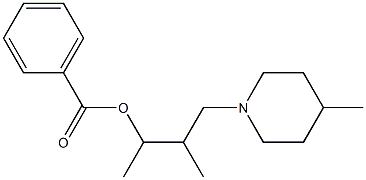 1,2-Dimethyl-3-(4-methylpiperidino)propyl=benzoate Struktur