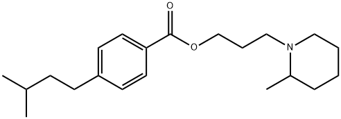 3-(2-メチルピペリジノ)プロピル=p-イソペンチルベンゾアート 化学構造式