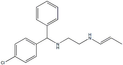 N-[α-(p-Chlorophenyl)benzyl]-N'-(1-propenyl)ethylenediamine Struktur
