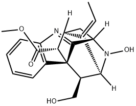 4,5-Dihydroxy-6α,21α-cyclo-4,5-secoakuammilan-17-oic acid methyl ester Struktur
