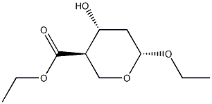 ba-D-threo-Pentopyranoside, ethyl 2,4-dideoxy-4-(ethoxycarbonyl)- (9CI) Structure