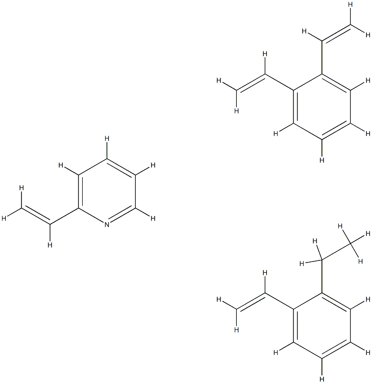 Pyridine, 2-ethenyl-, polymer with diethenylbenzene and ethenylethylbenzene Structure