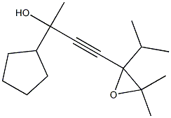 α-[(3,3-Dimethyl-2-isopropyloxiranyl)ethynyl]-α-methylcyclopentanemethanol Struktur