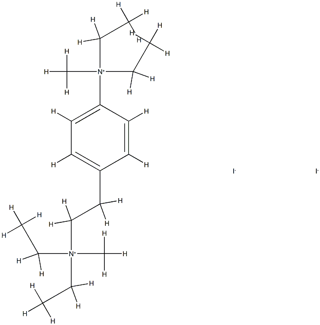 Benzeneethanaminium,4-(diethylmethylammonio)-N,N-diethyl-N-methyl-, iodide (1:2) Structure