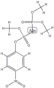 [α,β-Thio]diphosphoric acid α,β,β-trimethyl α-(p-nitrophenyl) ester Struktur
