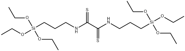 N,N'-Bis[3-(triethoxysilyl)propyl]ethanebisthioamide Struktur