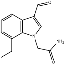 1H-Indole-1-acetamide,7-ethyl-3-formyl-(9CI) Structure