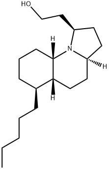(1R,3aα,5aβ,6β,9aβ)-ドデカヒドロ-6-ペンチルピロロ[1,2-a]キノリン-1β-エタノール 化学構造式