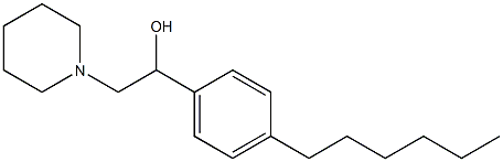 4-Hexyl-α-(piperidinomethyl)benzyl alcohol Structure