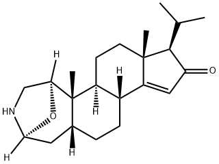 1α,4α-エポキシ-20-メチル-3-アザ-A-ホモ-5β-プレグナ-14-エン-16-オン 化学構造式