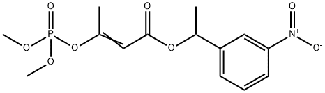 3-(Dimethoxyphosphinyloxy)-2-butenoic acid α-methyl-m-nitrobenzyl ester Structure
