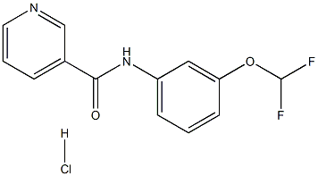 3-Pyridinecarboxamide,N-[3-(difluoromethoxy)phenyl]-, hydrochloride (1:1) Structure