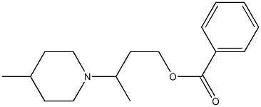 3-メチル-3-(4-メチルピペリジノ)プロピル=ベンゾアート 化学構造式