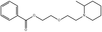 2-[2-(2-メチルピペリジノ)エトキシ]エチル=ベンゾアート 化学構造式
