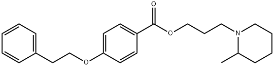 3-(2-メチルピペリジノ)プロピル=p-フェネチルオキシベンゾアート 化学構造式