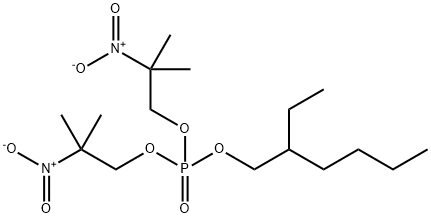 Bis(2-methyl-2-nitropropyl)(2-ethylhexyl) =phosphate Struktur