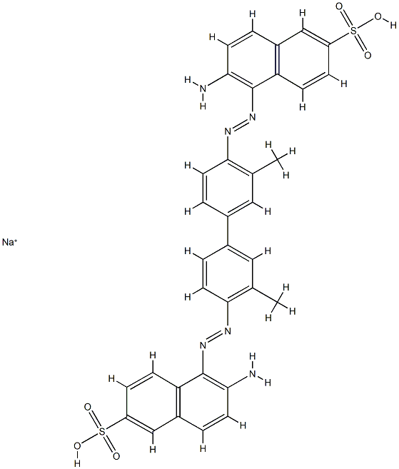 5,5'-[3,3'-Dimethyl-1,1'-biphenyl-4,4'-diylbis(azo)]bis[6-aminonaphthalene-2-sulfonic acid sodium] salt Structure