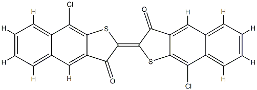 9,9'-ジクロロ-Δ2,2'(3H,3'H)-ビナフト[2,3-b]チオフェン-3,3'-ジオン 化学構造式
