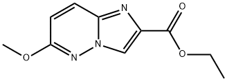 6-メトキシイミダゾ[1,2-b]ピリダジン-2-カルボン酸エチル 化学構造式