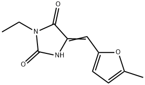 2,4-Imidazolidinedione,3-ethyl-5-[(5-methyl-2-furanyl)methylene]-(9CI) Struktur